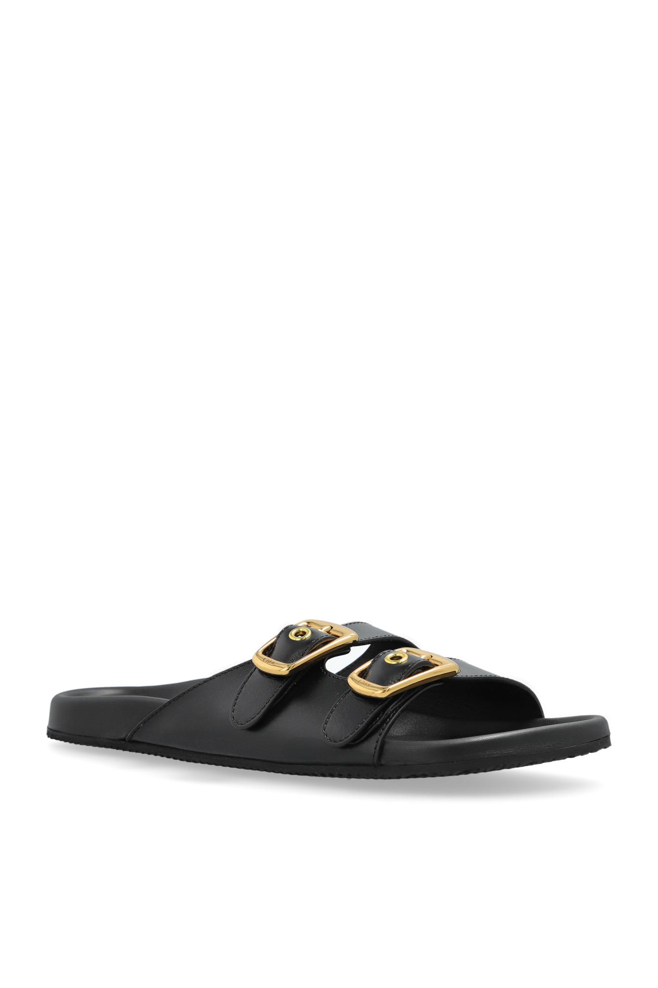 ＊Chloe＊Pollyスライド サンダル CHLOÉ Polly leather slides | NET-A-PORTER